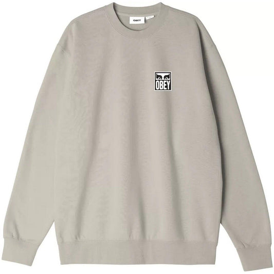 Felpe senza cappuccio Uomo Obey - Obey Eyes Icon Crew Premium Fleece - Grigio