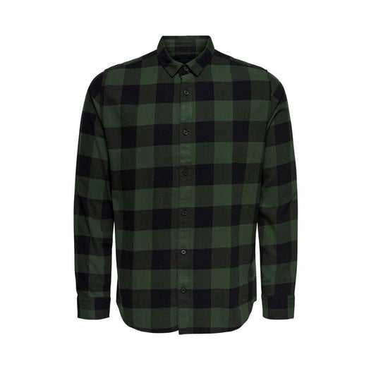 Camicie casual Uomo Only & Sons - Gudmund Life Ls Checked Shirt Noos - Verde