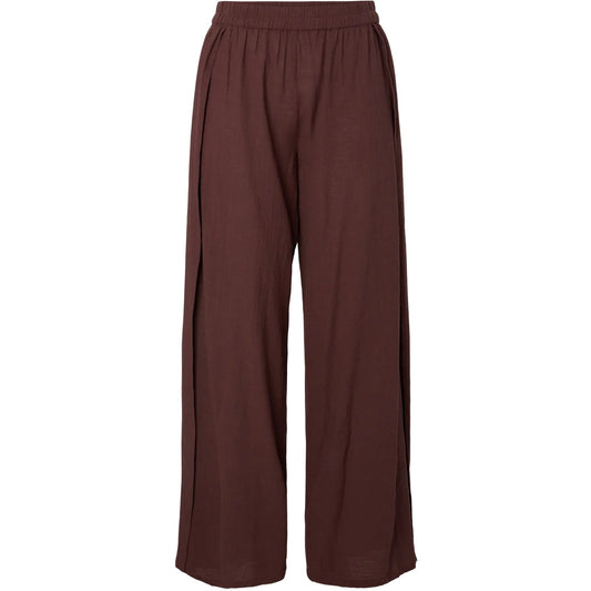 Pantaloni Donna Pieces - Pcagnes Hw High Slit Pant Jrs Bc - Rosso