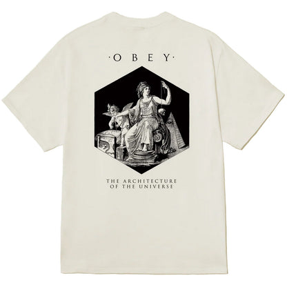 T-shirt Uomo Obey - Obey Architecture Of The Universe Tee - Bianco