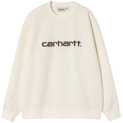 Felpe senza cappuccio Donna Carhartt Wip - W' Carhartt Sweat - Bianco
