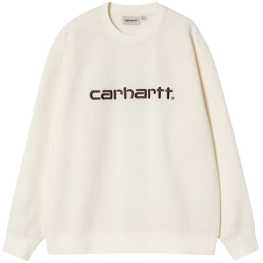 Felpe senza cappuccio Donna Carhartt Wip - W' Carhartt Sweat - Bianco