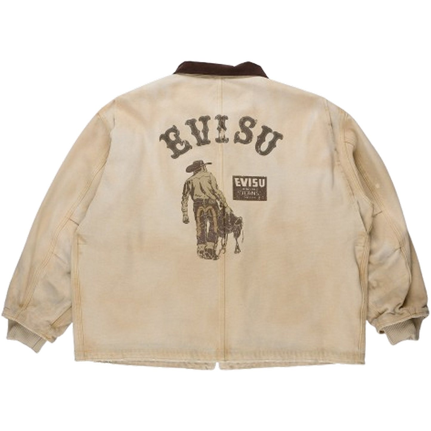 Giacche Uomo Evisu - Ej, Vintage Canvas Coverall Jacket - Beige