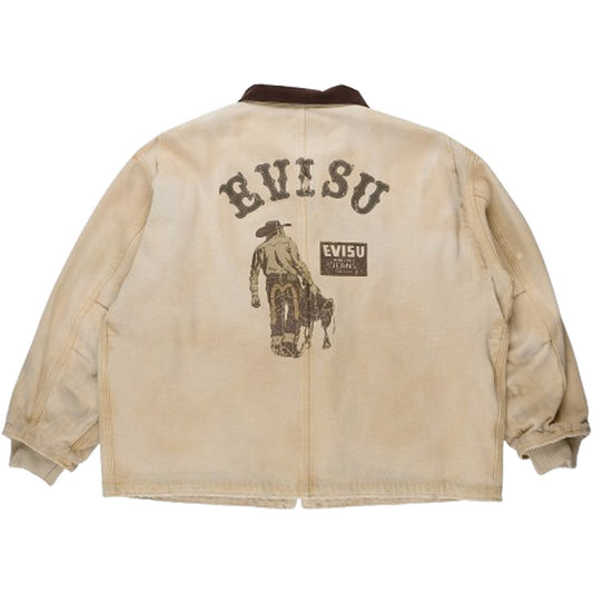 Giacche Uomo Evisu - Ej, Vintage Canvas Coverall Jacket - Beige
