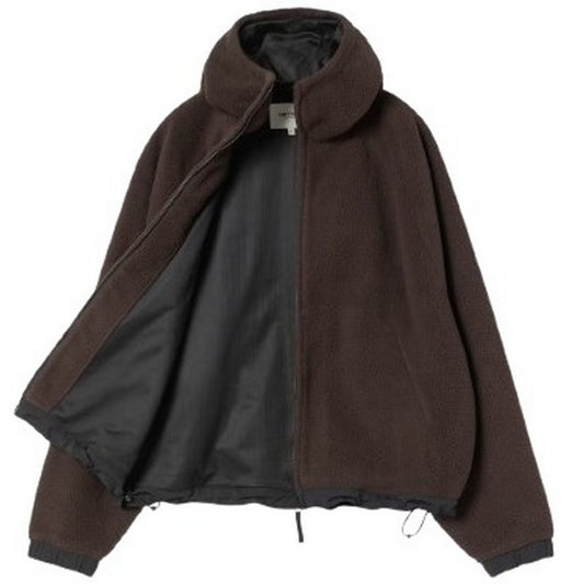 Giacche Donna Carhartt Wip - W' Hooded Helix Fleece Jacket - Marrone