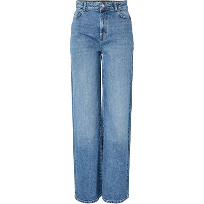 Jeans Donna Pieces - Pcselma Hw Wide Jeans New Mb Noos Bc - Blu