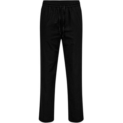 Pantaloni Uomo Only & Sons - Onssinus Loose 0007 Cot Lin Pant Noos - Nero