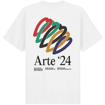 T-shirt Uomo Arte Antwerp - Heart Rings Back Print - Bianco