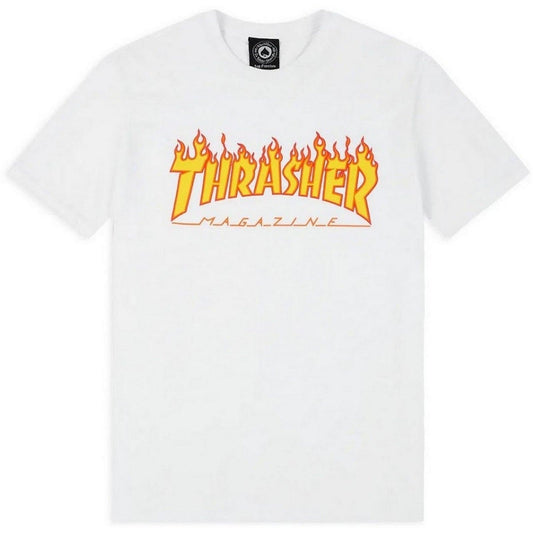 T-shirt Uomo Thrasher - Thrasher Flame T-shirt - Bianco