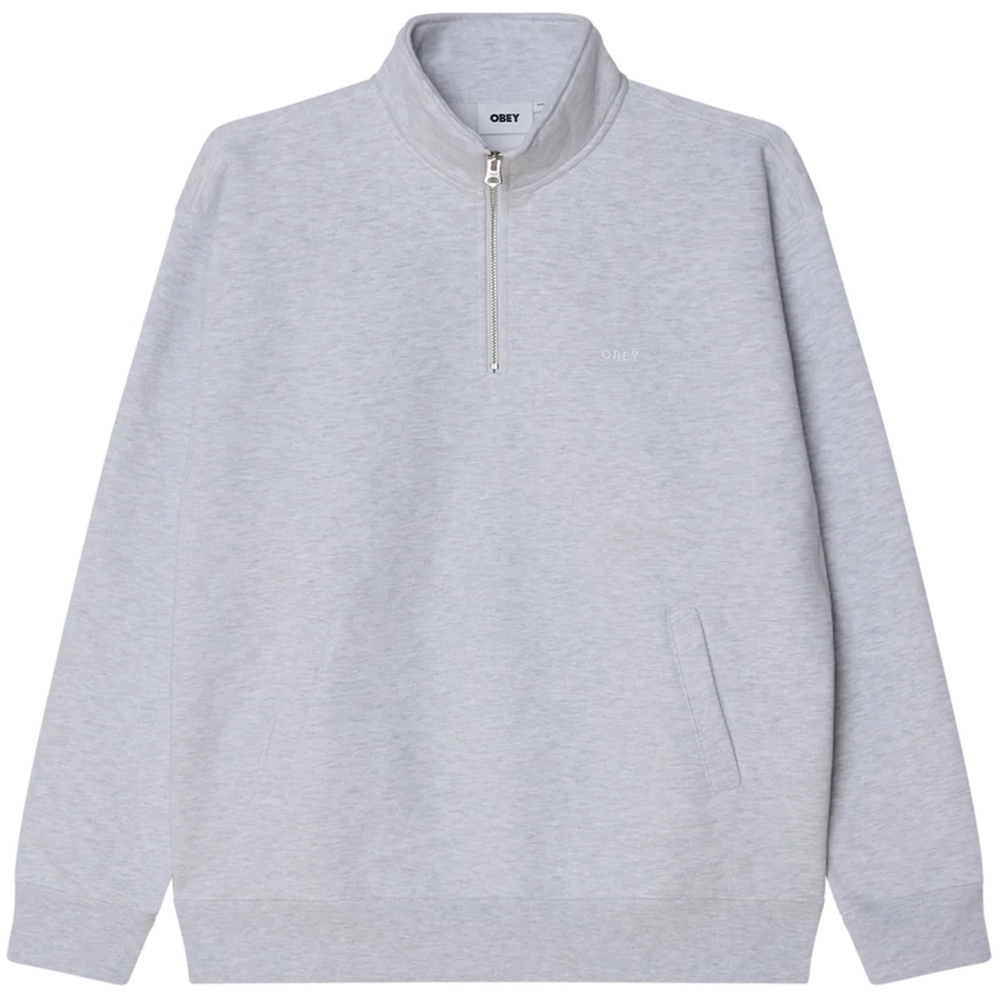 Felpe con cappuccio Uomo Obey - Established Works Bold Mockneck Fleece - Grigio
