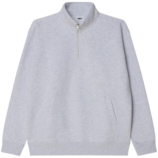 Felpe con cappuccio Uomo Obey - Established Works Bold Mockneck Fleece - Grigio