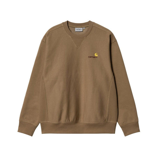 Felpe senza cappuccio Uomo Carhartt Wip - American Script Sweat - Marrone