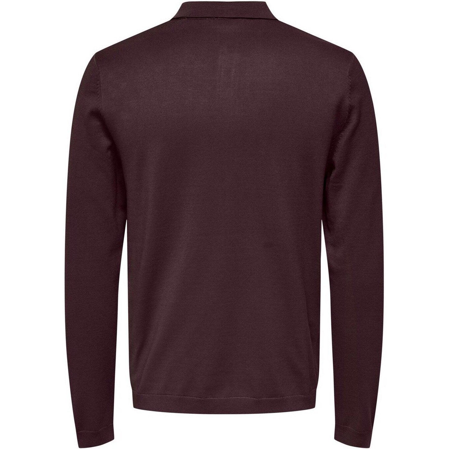 Maglie Uomo Only & Sons - Onswyler Life Reg 14 Ls Polo Knit - Bordeaux