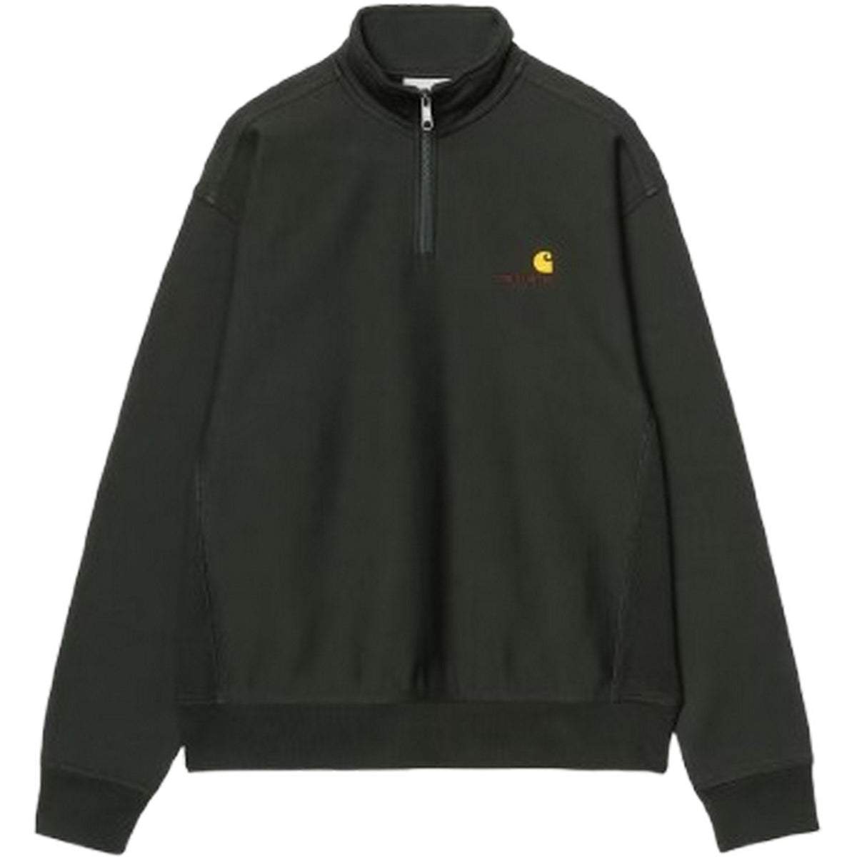 Felpe senza cappuccio Uomo Carhartt Wip - Half Zip American Script Sweat - Verde