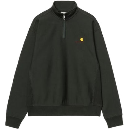 Felpe senza cappuccio Uomo Carhartt Wip - Half Zip American Script Sweat - Verde