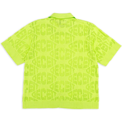 Camicie casual Uomo Deceit - Stuck In A Loop Macramè Shirt - Giallo