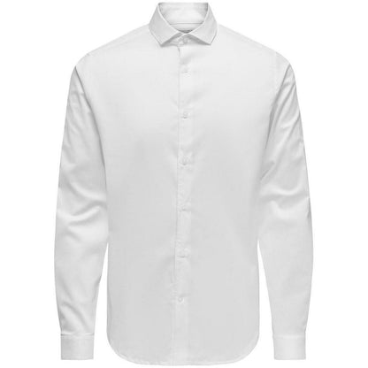 Camicie casual Uomo Only & Sons - Onsjordan Life Slim Twill Ls Shirt Noos - Bianco