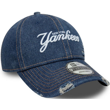 Cappellini da baseball Uomo New Era - Denim Distress 9Twenty - Blu