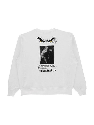 Męskie bluzy z kapturem United Standard – Rip Crewneck – Białe