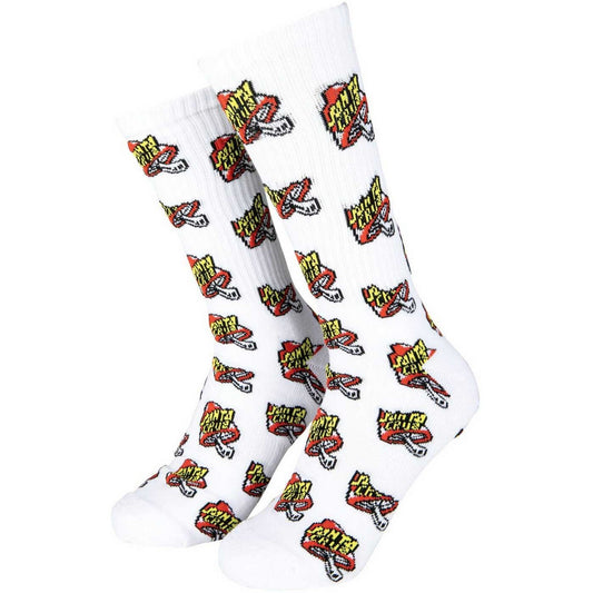 Calze Uomo Santa Cruz - Toadstool Dot Sock - Bianco