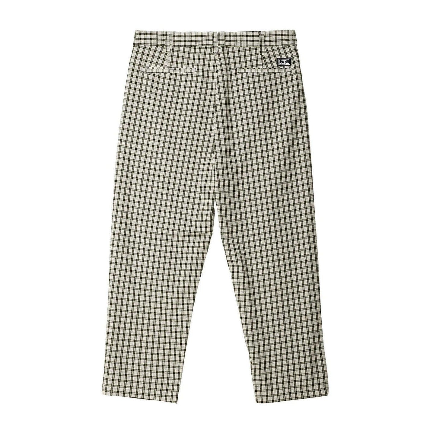 Pantaloni Unisex Obey - Fubar Pleated Plaid Pant - Multicolore