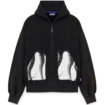 Felpe con cappuccio Uomo Octopus - Octopus Pocket Zip Hood - Nero