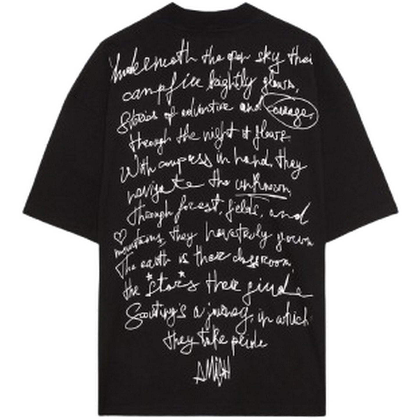 T-shirt Uomo Amish - t-Shirt Poet print - Nero