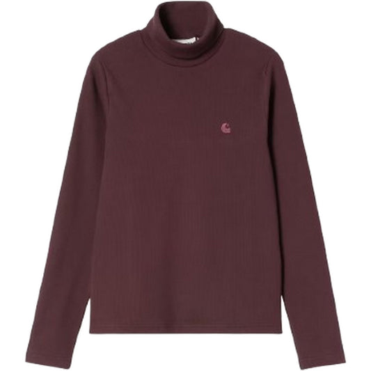 T-shirt Donna Carhartt Wip - W' L/S Philipa Mockneck T-Shirt - Bordeaux