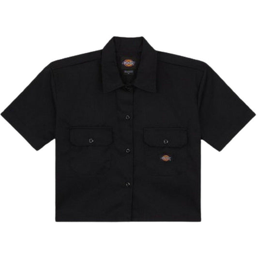Camicie Donna Dickies - Work Shirt Cropped Ss W - Nero