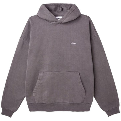 Felpe con cappuccio Uomo Obey - Lowercase Pigment Hood Fleece - Nero