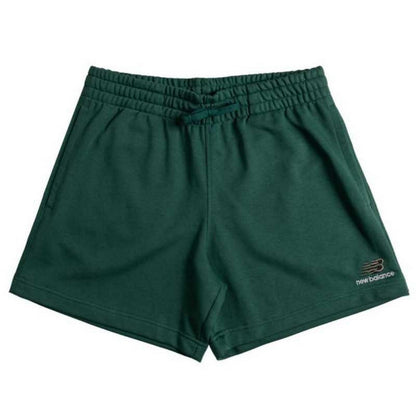 Pantaloncini Unisex New Balance - Uni-Ssentials French Terry Short - Verde