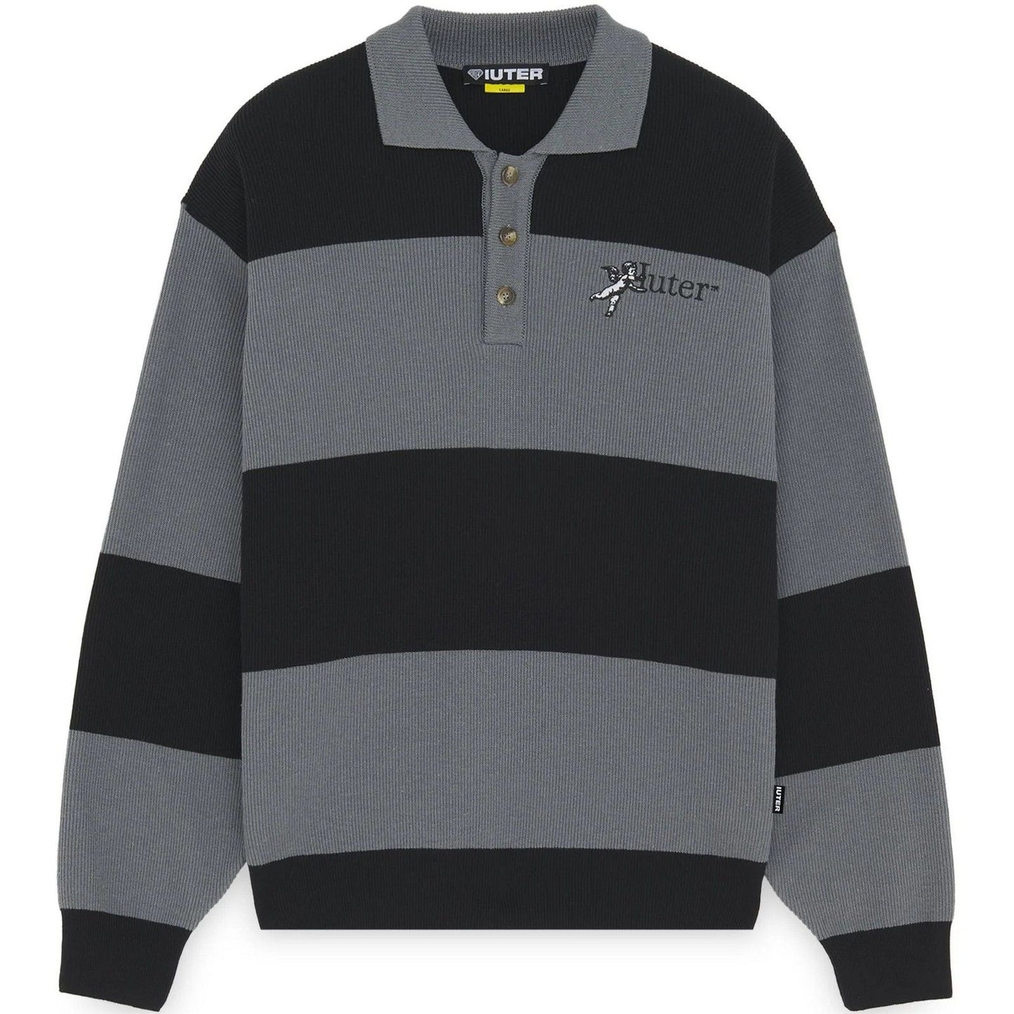 Polo a manica lunga Uomo Iuter - Souls Knit Polo - Nero