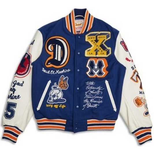 Giubbotti Uomo Deus Ex Machina - Amanita Varsity Jacket - Blu