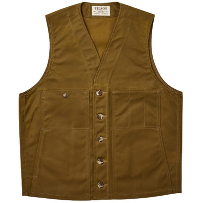 Gilet Uomo Filson - Oil Tin Cloth Vest - Marrone