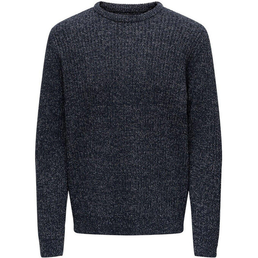 Felpe senza cappuccio Uomo Only & Sons - Onsmalaki Reg 7 Crew Knit - Blu