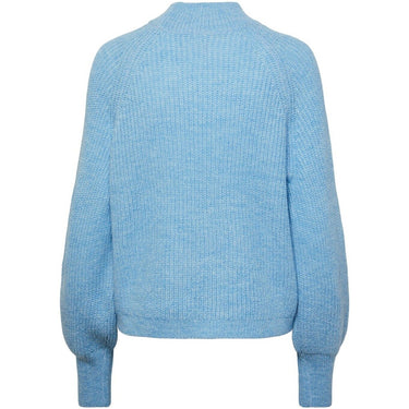 Maglie Donna Pieces - Pcnatalee Ls O-Neck Knit Noos Bc - Blu