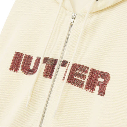 Felpe con cappuccio Uomo Iuter - Stitch Logo Reverse Zip Hoodie - Bianco