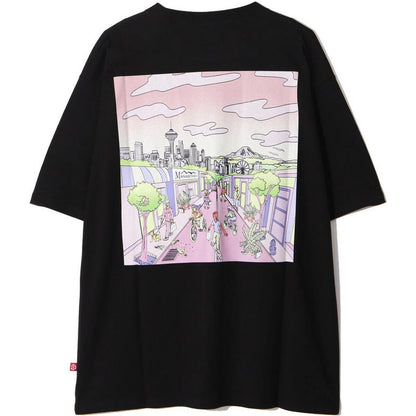 T-shirt Uomo Manastash - Re:ctn Tee Dt Seattle - Nero