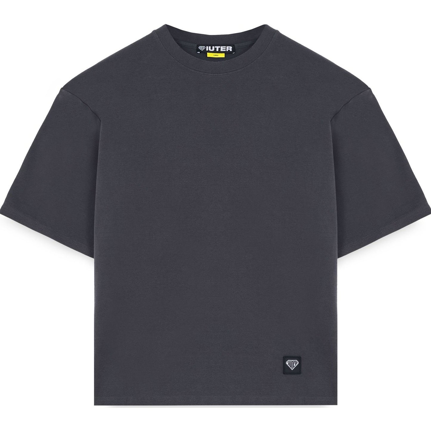 T-shirt Uomo Iuter - Label Ribbed Tee - Grigio