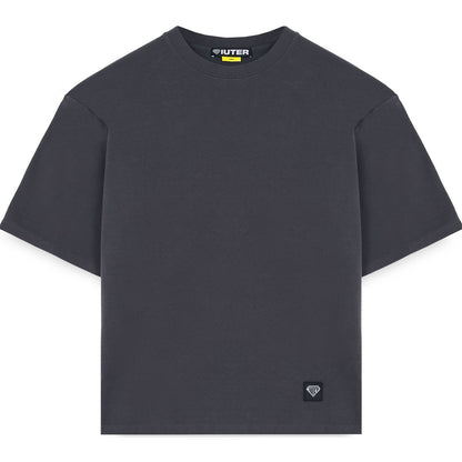 T-shirt Uomo Iuter - Label Ribbed Tee - Grigio