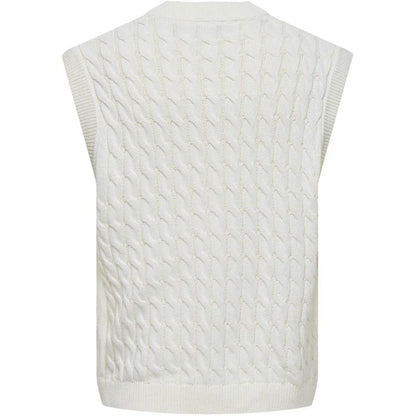 Gilet Uomo Only & Sons - Onskicker Life Rlx 3 Cable Vest Knit - Bianco