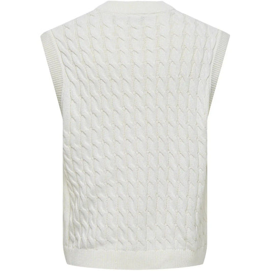Gilet Uomo Only & Sons - Onskicker Life Rlx 3 Cable Vest Knit - Bianco