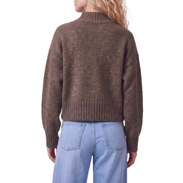 Maglioni Donna Pieces - Pcaico Ls Short High Neck Knit Bc - Marrone