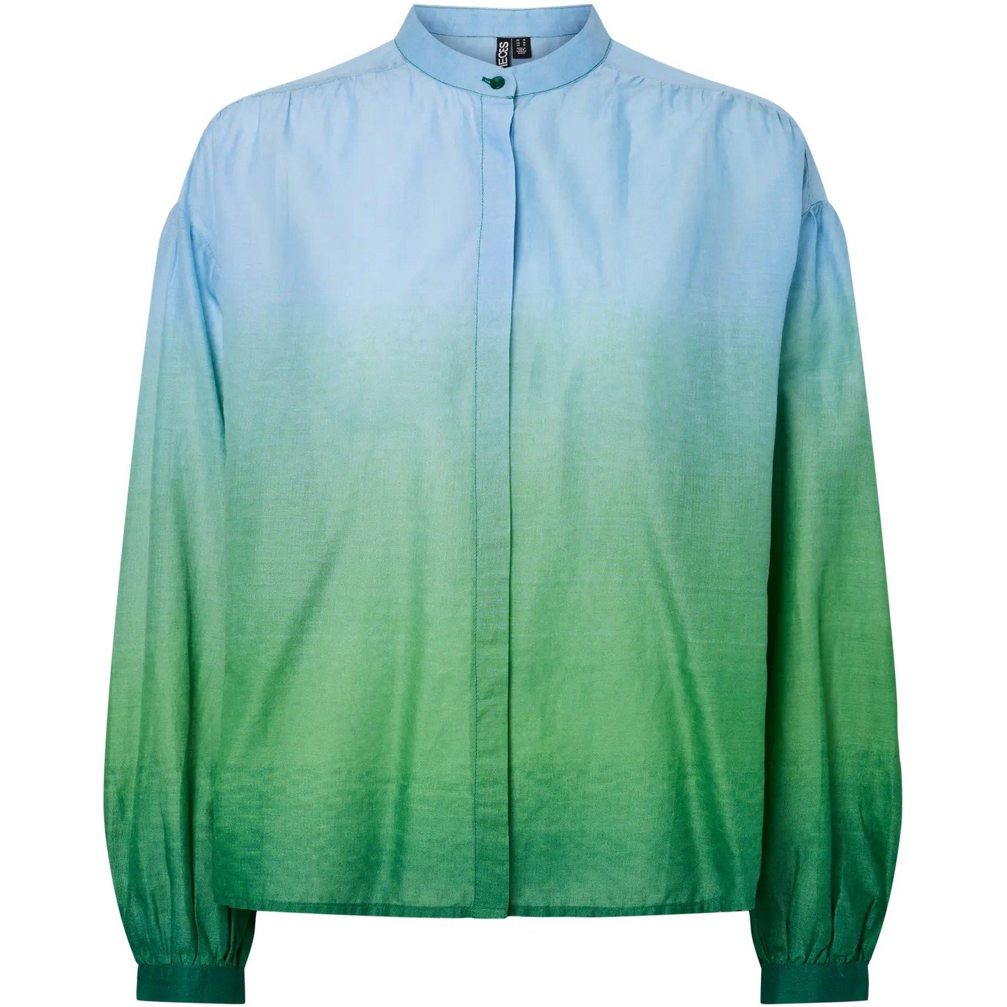 Camicie Donna Pieces - Pcbibiane Ls Wvn Shirt Fc Bc - Verde