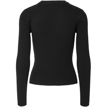 Maglie Donna Pieces - Pcmira New Ls O-Neck Knit Noos Bc - Nero