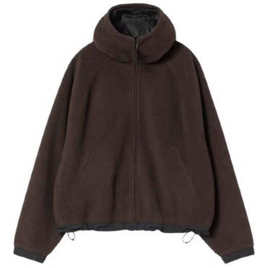 Giacche Donna Carhartt Wip - W' Hooded Helix Fleece Jacket - Marrone
