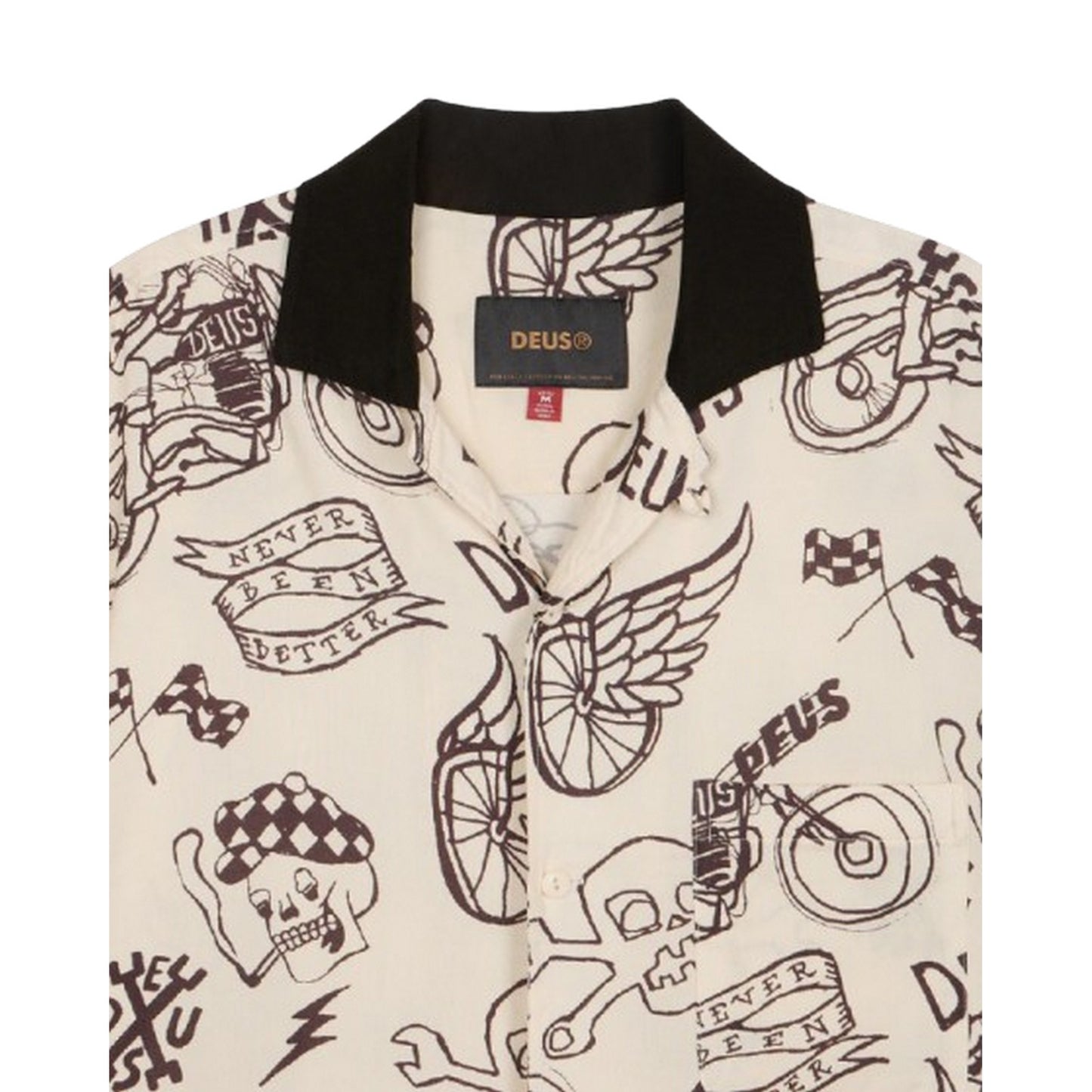Camicie casual Uomo Deus Ex Machina - Doodle Ss Shirt - Avorio
