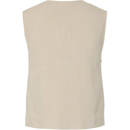 Gilet Donna Pieces - Pcvinsty Short Vest - Grigio