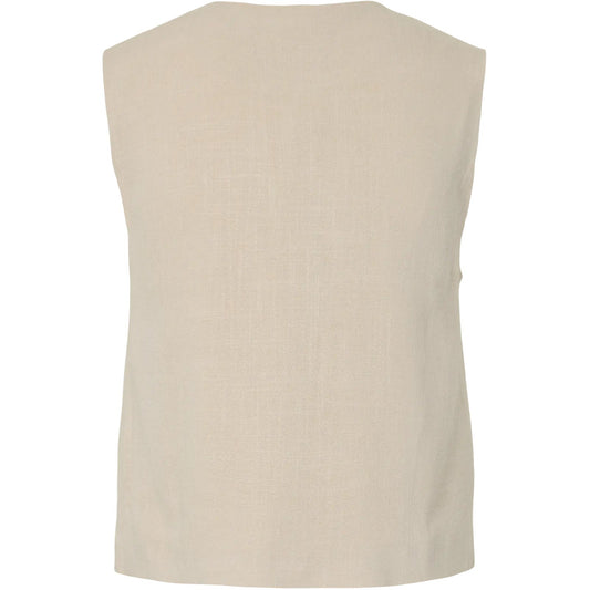 Gilet Donna Pieces - Pcvinsty Short Vest - Grigio