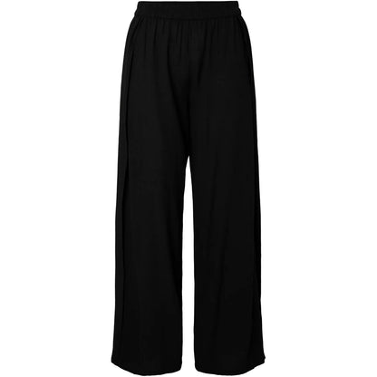 Pantaloni Donna Pieces - Pcagnes Hw High Slit Pant Jrs Bc - Nero